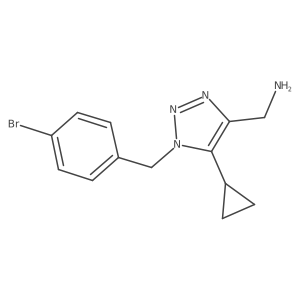{1-[(4-bromophenyl)methyl]-5-cyclopropyl-1H-1,2,3-triazol-4-yl}methanamine Structure
