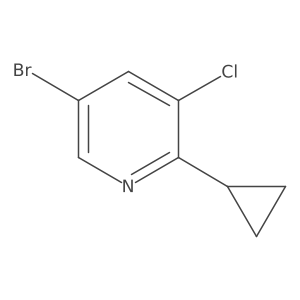 5-Bromo-3-chloro-2-cyclopropylpyridine结构式
