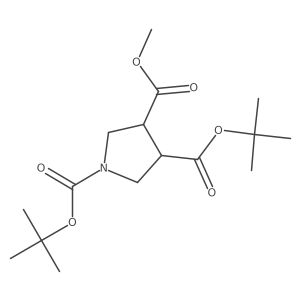 1,3-Di(tert-butyl) 4-methyl 1,3,4-pyrrolidinetricarboxylate Structure