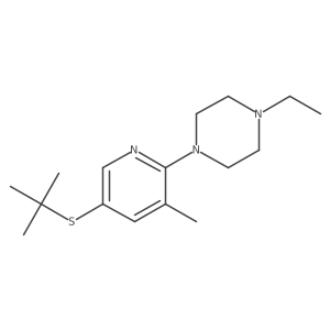 1-(5-(tert-Butylthio)-3-methylpyridin-2-yl)-4-ethylpiperazine Structure