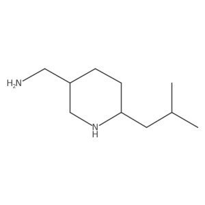 [6-(2-Methylpropyl)piperidin-3-yl]methanamine Structure