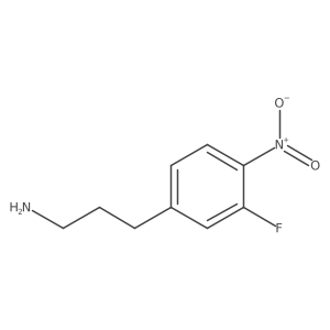 3-(3-Fluoro-4-nitrophenyl)propan-1-amine结构式