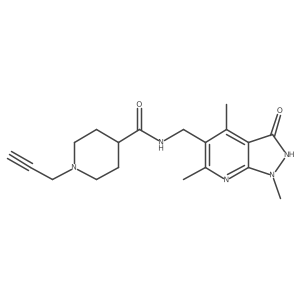 1-(prop-2-yn-1-yl)-N-({1,4,6-trimethyl-3-oxo-1H,2H,3H-pyrazolo[3,4-b]pyridin-5-yl}methyl)piperidine-4-carboxamide结构式