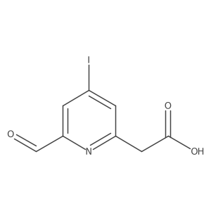 (6-Formyl-4-iodopyridin-2-YL)acetic acid结构式