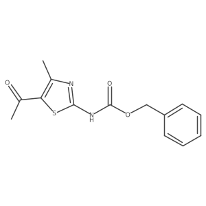 Benzyl 5-acetyl-4-methylthiazol-2-ylcarbamate结构式