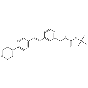 Tert-butyl (3-(2-(2-morpholinopyrimidin-5-yl)vinyl)benzyl)carbamate Structure