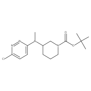 (S)-tert-butyl 3-((6-chloropyridazin-3-yl)(methyl)amino)piperidine-1-carboxylate结构式