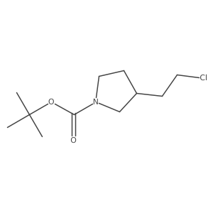 (R)-tert-butyl 3-(2-chloroethyl)pyrrolidine-1-carboxylate结构式