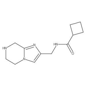 N-((5,6,7,8-Tetrahydroimidazo[1,2-a]pyrazin-2-yl)methyl)cyclobutanecarboxamide结构式