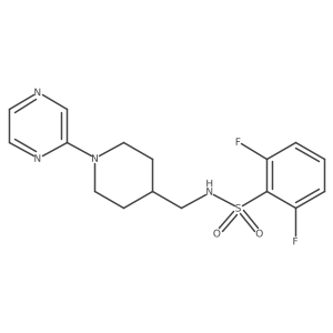 2,6-difluoro-N-((1-(pyrazin-2-yl)piperidin-4-yl)methyl)benzenesulfonamide结构式