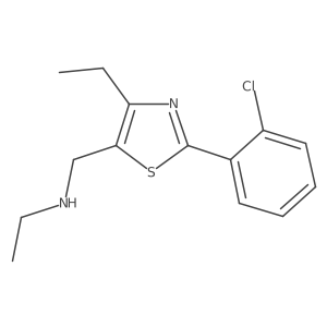 N-((2-(2-chlorophenyl)-4-ethylthiazol-5-yl)methyl)ethanamine结构式