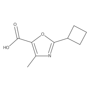 2-Cyclobutyl-4-methyl-1,3-oxazole-5-carboxylic acid Structure