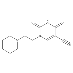 2,4-Dioxo-1-(2-(piperidin-1-yl)ethyl)-1,2,3,4-tetrahydropyrimidine-5-carbonitrile结构式