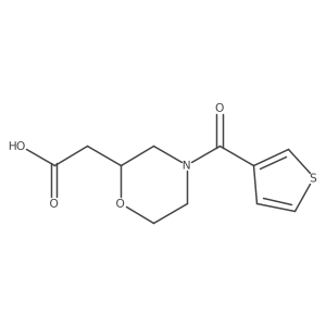 2-(4-(Thiophene-3-carbonyl)morpholin-2-yl)acetic acid结构式
