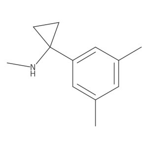 1-(3,5-dimethylphenyl)-N-methylcyclopropan-1-amine结构式