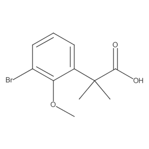 2-(3-Bromo-2-methoxyphenyl)-2-methylpropanoic acid结构式