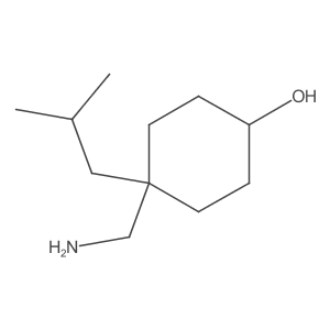 4-(Aminomethyl)-4-(2-methylpropyl)cyclohexan-1-ol Structure