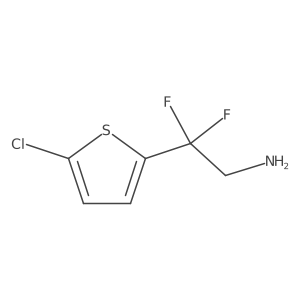 2-(5-Chlorothiophen-2-yl)-2,2-difluoroethan-1-amine结构式
