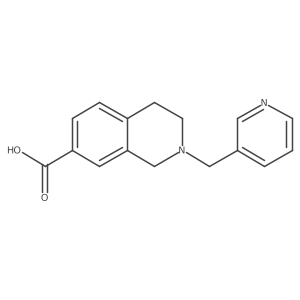 2-(Pyridin-3-ylmethyl)-1,2,3,4-tetrahydroisoquinoline-7-carboxylic acid结构式