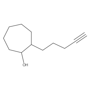 2-(Pent-4-YN-1-YL)cycloheptan-1-OL结构式