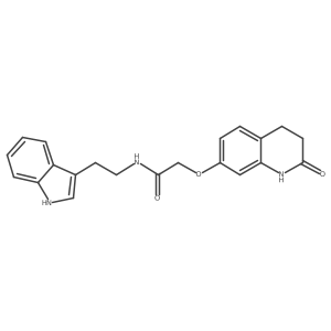 2-[(2-hydroxy-3,4-dihydroquinolin-7-yl)oxy]-N-[2-(1H-indol-3-yl)ethyl]acetamide Structure