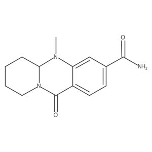 5-methyl-11-oxo-5,6,7,8,9,11-hexahydro-5aH-pyrido[2,1-b]quinazoline-3-carboxamide Structure
