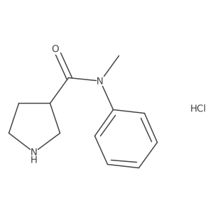 N-methyl-N-phenylpyrrolidine-3-carboxamide hydrochloride结构式