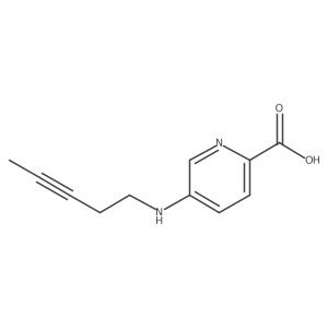5-[(Pent-3-yn-1-yl)amino]pyridine-2-carboxylic acid结构式