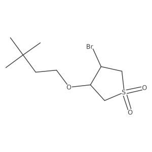 3-Bromo-4-(3,3-dimethylbutoxy)-1lambda6-thiolane-1,1-dione结构式