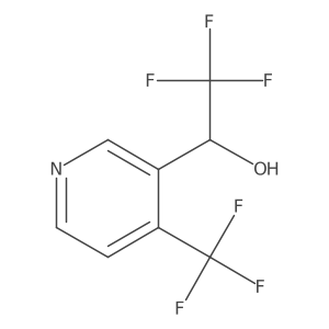 (1R)-2,2,2-trifluoro-1-[4-(trifluoromethyl)pyridin-3-yl]ethan-1-ol结构式