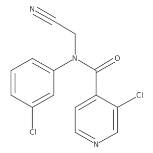 3-Chloro-N-(3-chlorophenyl)-N-(cyanomethyl)pyridine-4-carboxamide Structure