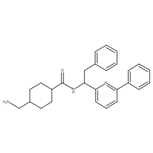 Cyclohexanecarboxamide, 4-(aminomethyl)-N-[2-phenyl-1-(6-phenyl-2-pyridinyl)ethyl]-, trans- Structure
