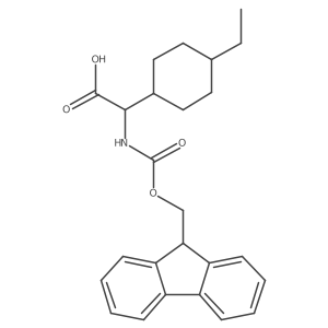 2-(4-ethylcyclohexyl)-2-({[(9H-fluoren-9-yl)methoxy]carbonyl}amino)acetic acid Structure
