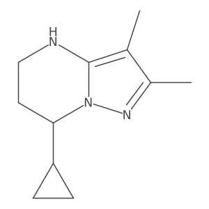 7-Cyclopropyl-2,3-dimethyl-4H,5H,6H,7H-pyrazolo[1,5-a]pyrimidine结构式