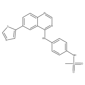 N-[4-[[6-(5-thiazolyl)-4-quinazolinyl]amino]phenyl]methanesulfonamide Structure
