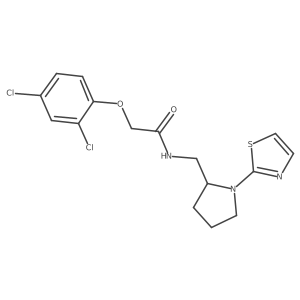 2-(2,4-dichlorophenoxy)-N-((1-(thiazol-2-yl)pyrrolidin-2-yl)methyl)acetamide Structure