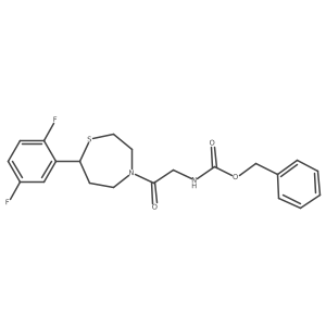 Benzyl (2-(7-(2,5-difluorophenyl)-1,4-thiazepan-4-yl)-2-oxoethyl)carbamate结构式