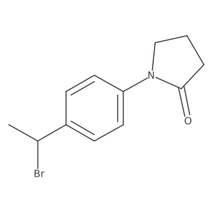 1-(4-(1-Bromoethyl)phenyl)pyrrolidin-2-one结构式