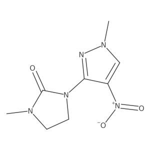 1-Methyl-3-(1-methyl-4-nitro-1h-pyrazol-3-yl)-2-imidazolidinone结构式