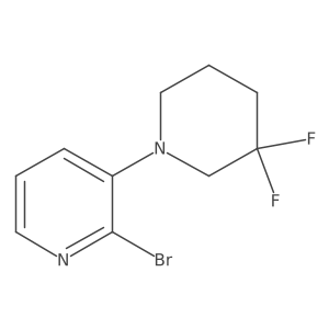 2-Bromo-3-(3,3-difluoropiperidin-1-yl)pyridine结构式