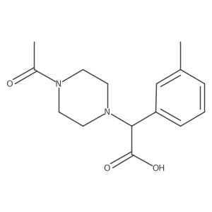2-(4-Acetylpiperazin-1-yl)-2-(3-methylphenyl)acetic acid Structure