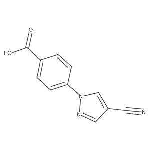 4-(4-Cyano-1H-pyrazol-1-yl)benzoic acid Structure