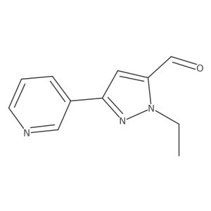 1-ethyl-3-(pyridin-3-yl)-1H-pyrazole-5-carbaldehyde Structure