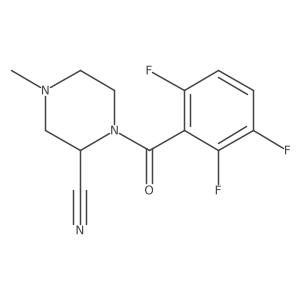4-Methyl-1-(2,3,6-trifluorobenzoyl)piperazine-2-carbonitrile结构式