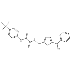 N1-((5-(hydroxy(phenyl)methyl)thiophen-2-yl)methyl)-N2-(4-(trifluoromethyl)phenyl)oxalamide Structure