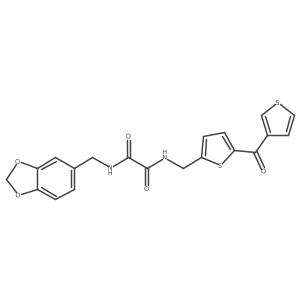 N1-(benzo[d][1,3]dioxol-5-ylmethyl)-N2-((5-(thiophene-3-carbonyl)thiophen-2-yl)methyl)oxalamide Structure
