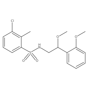 3-chloro-N-(2-methoxy-2-(2-methoxyphenyl)ethyl)-2-methylbenzenesulfonamide结构式