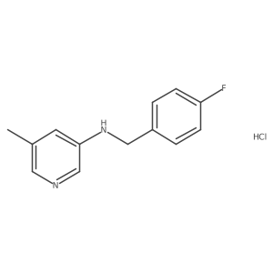 N-[(4-fluorophenyl)methyl]-5-methylpyridin-3-amine hydrochloride结构式
