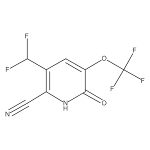 3-(Difluoromethyl)-6-hydroxy-5-(trifluoromethoxy)picolinonitrile结构式