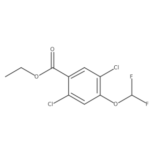 Ethyl 2,5-dichloro-4-(difluoromethoxy)benzoate结构式